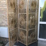 70s woven rattan screen