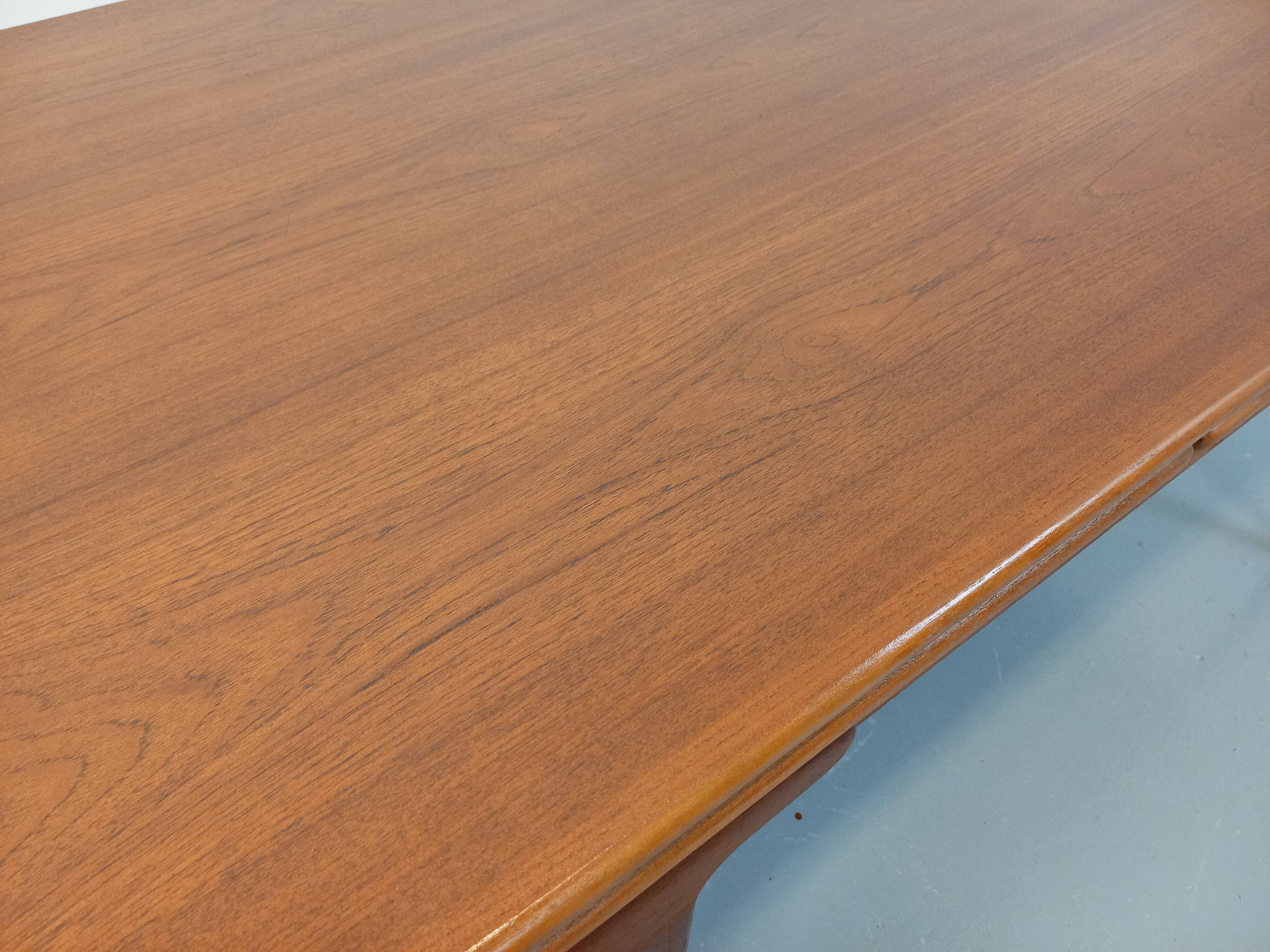 Vintage rectangular Scandinavian dining table by Ejvind A. Johansson teak