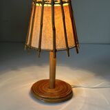 Vintage rattan lamp from the 60s