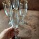 Lot de 4 flûtes champagne cristal