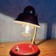 Vintage desk lamp from the 50s/60s in red & brass.
