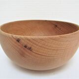 Three bowls solid wood turned patinated vintage