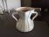 Enamelled terracotta vase pitcher with double handles - 1950s/1960s