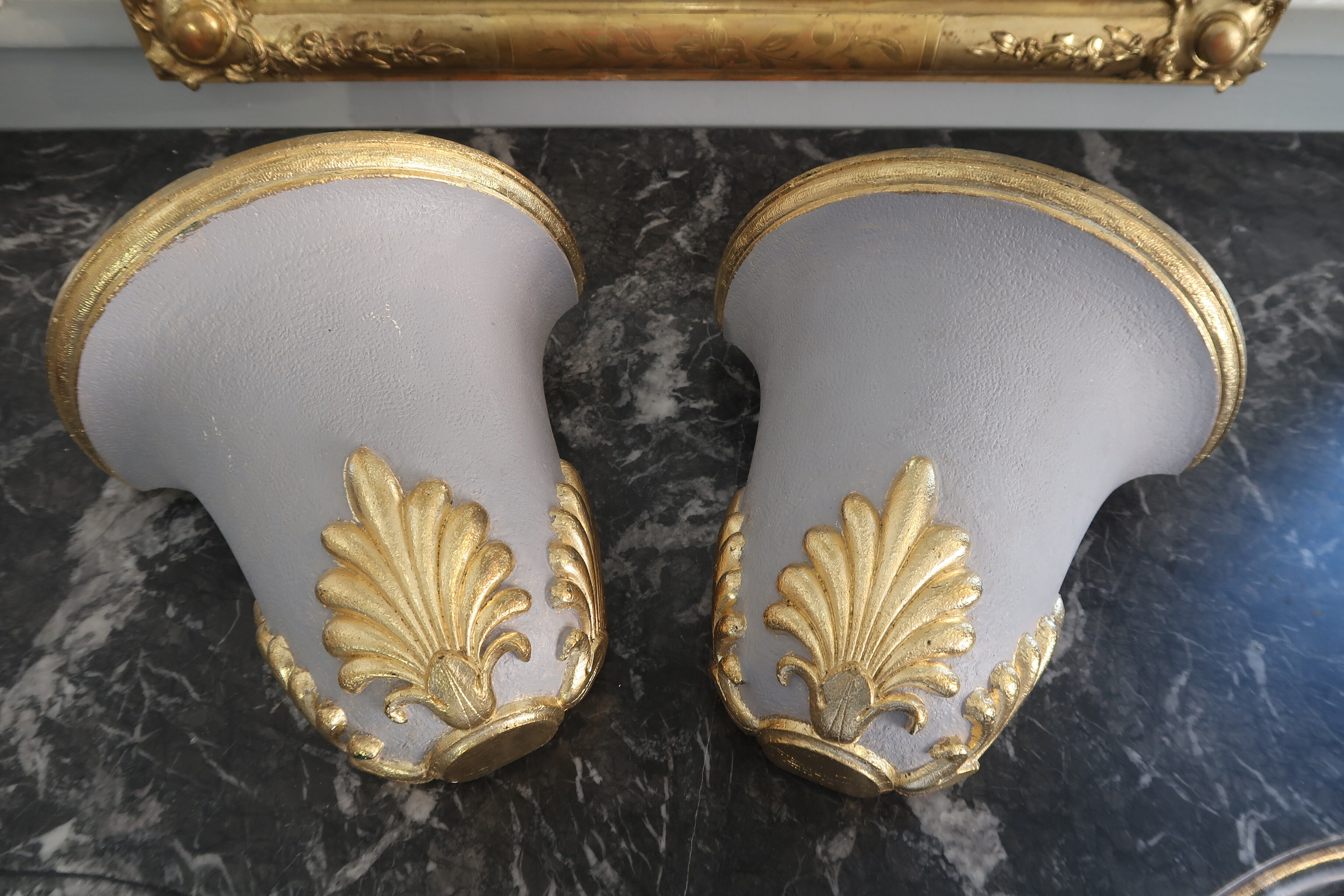 Pair of empire style wall lamps