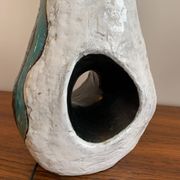 Asymmetrical ceramic lamp Vallauris France 1950, signed, unique