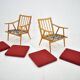 1960s pair of Ton/Thonet beech armchairs, Czechoslovakia