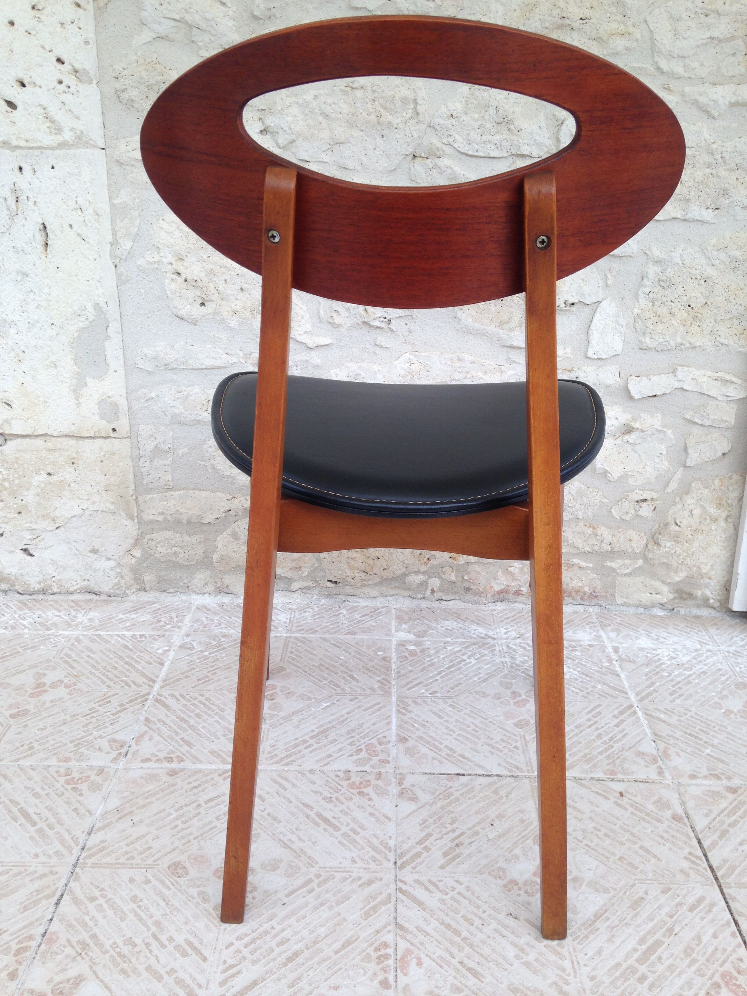 Set of 4 vintage chairs by Roger Landault for the Sentou House