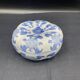 Chinese covered pot, box, jewelry box, pumpkin, white porcelain, China blue plant decor
