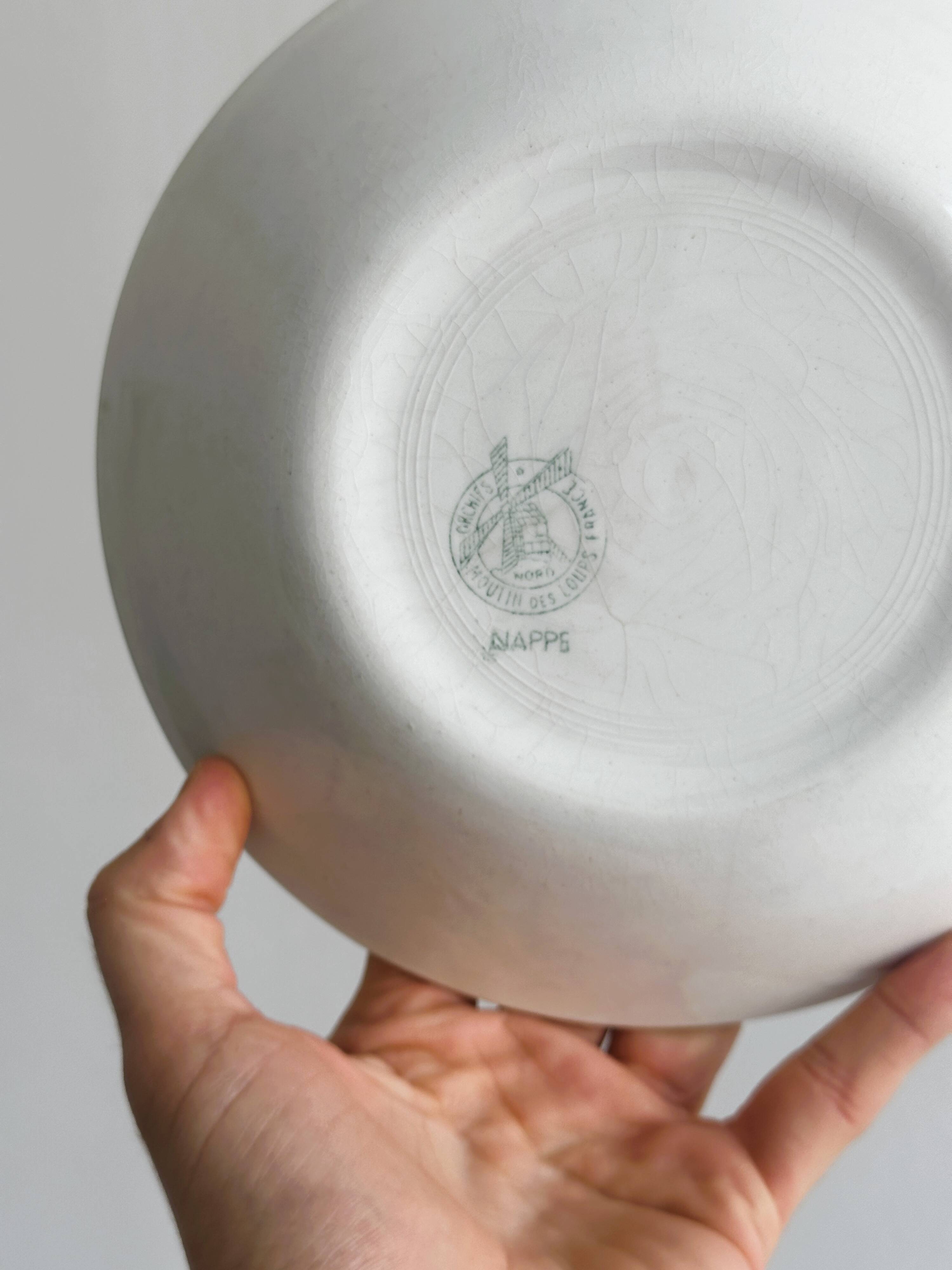 Two flat salad bowls from Moulin des Loups