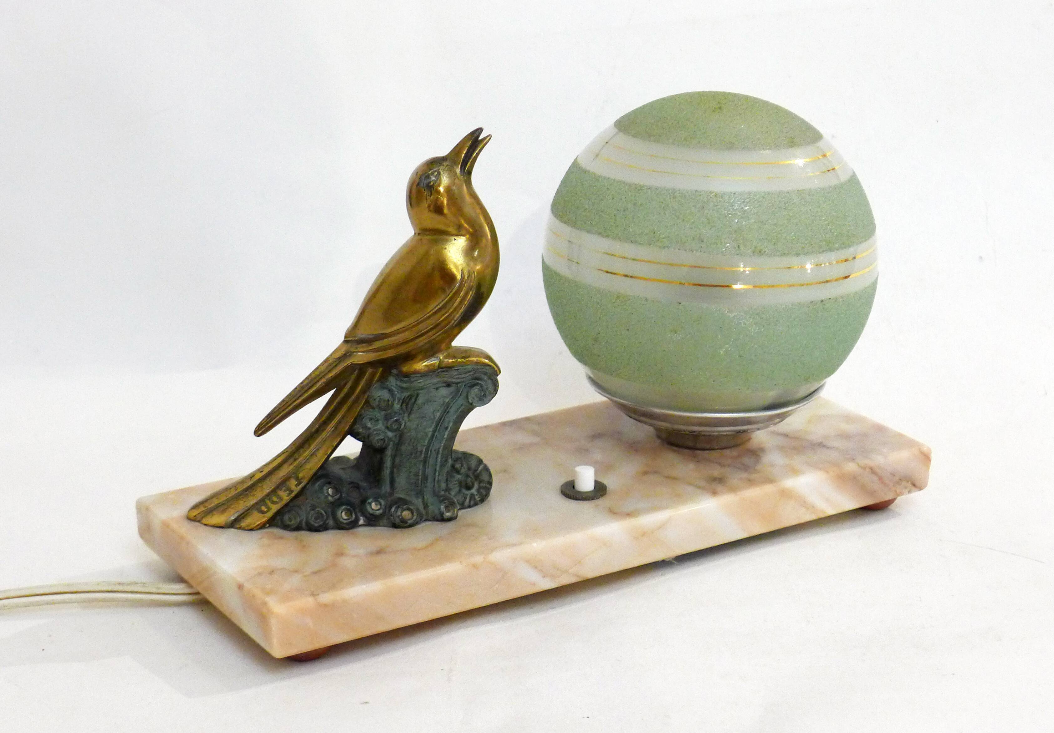 Art Deco night light lamp