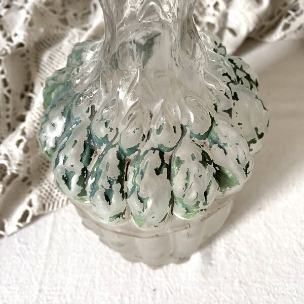 Carafe ancienne asperge Legras fin XIXe