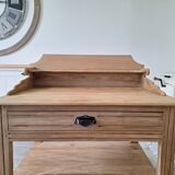 Desk / Dressing table in solid elm from the early 20th century.