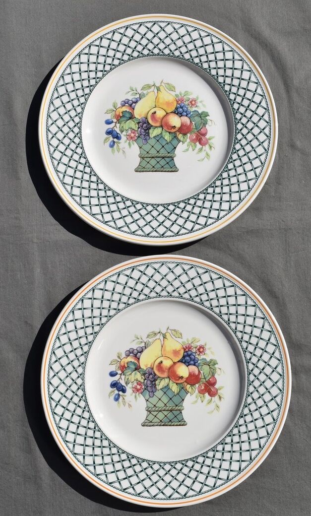 6 flat plates Villeroy & Boch basket model