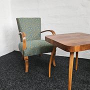Halabala “Spider” coffee table and Hungarian late Art Deco armchairs, 1950s