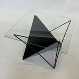 Vintage coffee table steel wire  eclectic 80s design