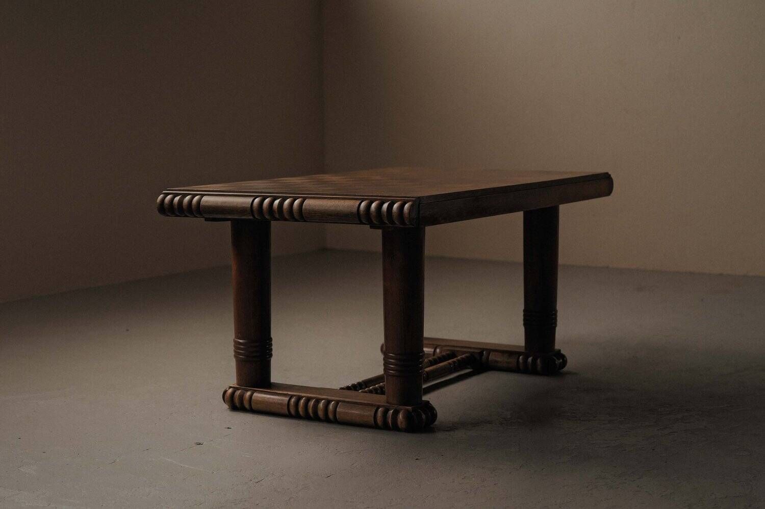 Art Deco oak table – France, 1930s–1940s