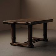 Table Art déco en chêne – France, années 1930–1940