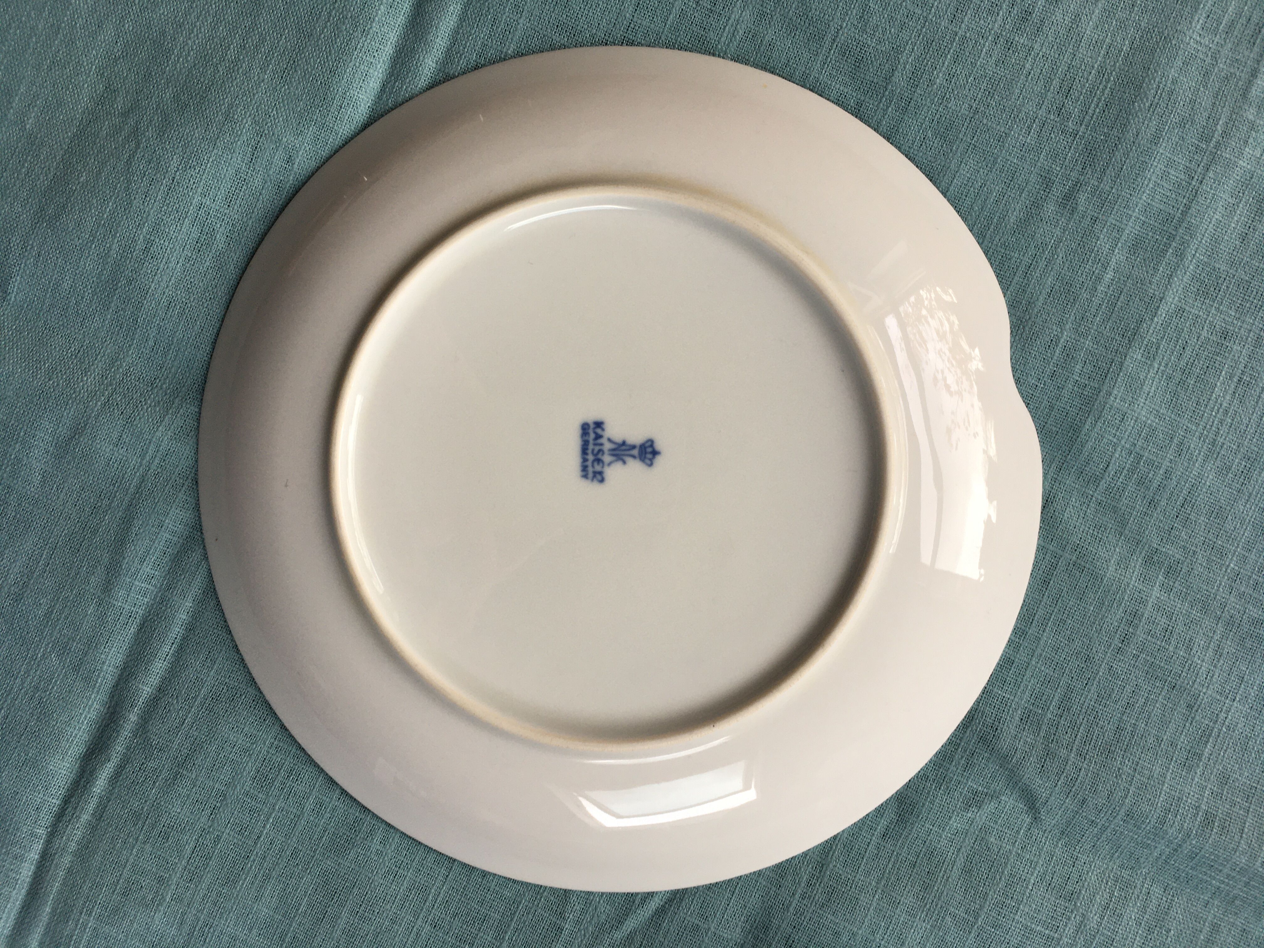 3 white porcelain dessert or serving plates
