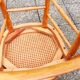 Set of 4 dining room chairs in solid birch wood and cannage; louis philippe style, very b