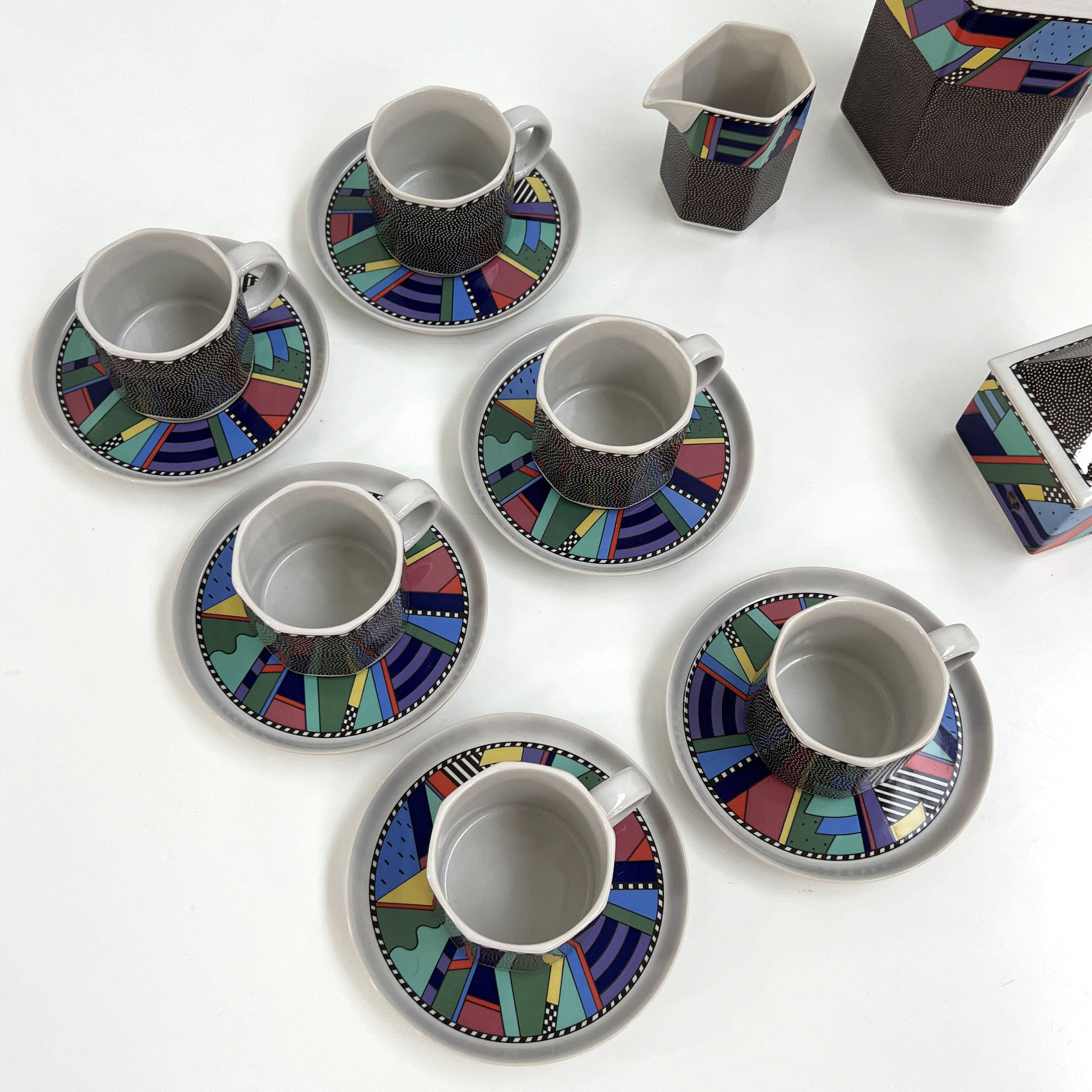 Tea service Scenario Metropol by Barbara Brenner for Rosenthal, 1990