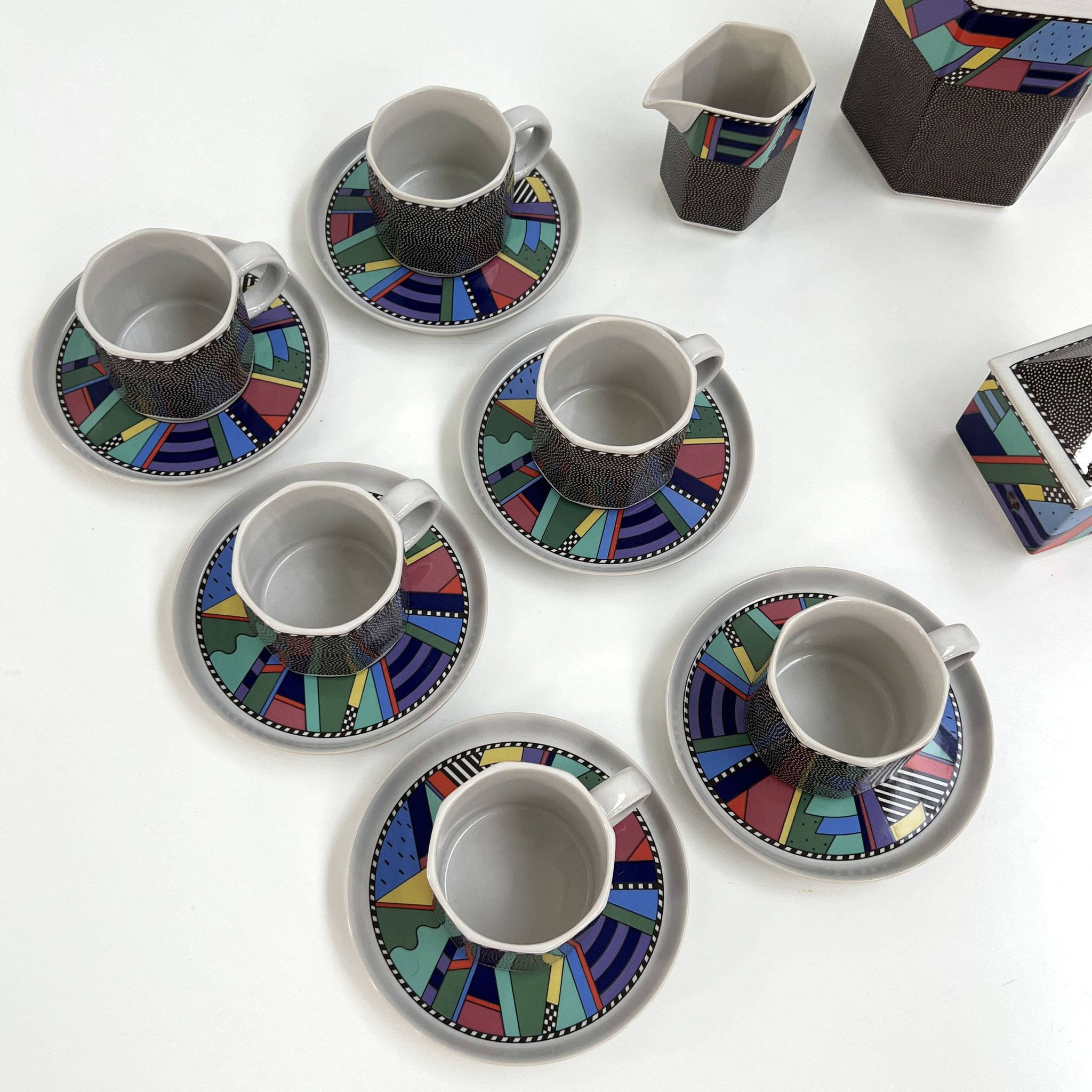Tea service Scenario Metropol by Barbara Brenner for Rosenthal, 1990