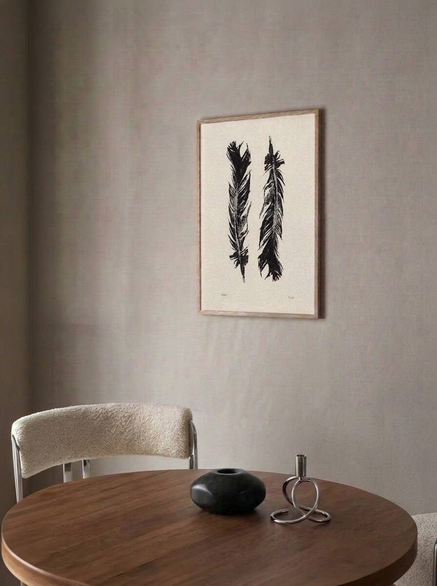 Tirage d'art Plumes Noires 50x70 par  Eawy