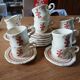10 tasses et soucoupes "Le grenier de Louise "