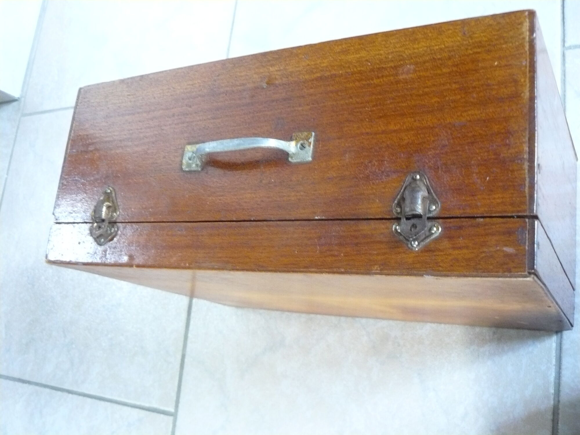 Old wooden storage box