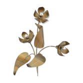 Applique fleur nénuphar en laiton des années 70