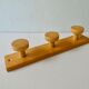 Wall coat holder in solid pine, 3 patères
