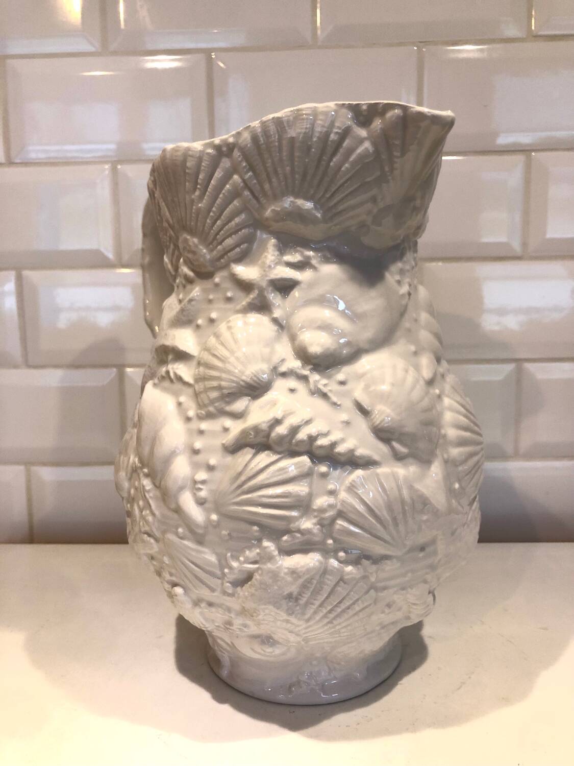 Large “shell” slip carafe