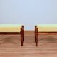 Vintage kids chairs retro yellow corduroy Scandinavian design 