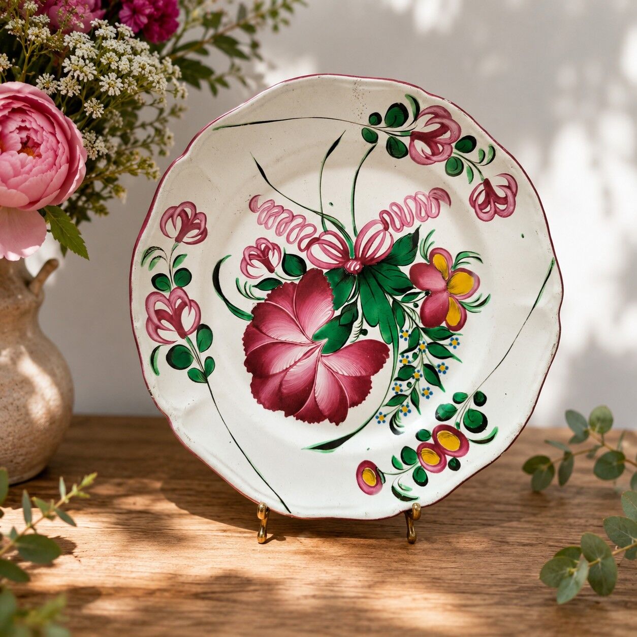 Large earthenware plate from the East – attributed to Islettes, 19th century