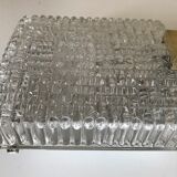 Pair of glass slab and brass design sconces 70