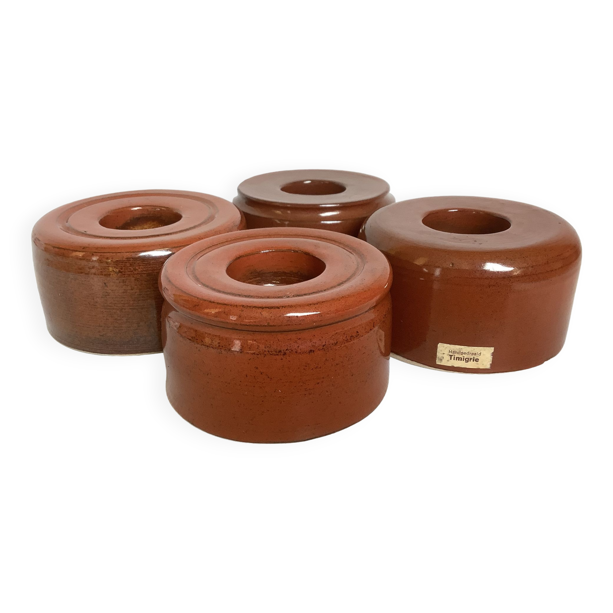 Four ceramic candlesticks AVV VVK Yser Tower Dixmude