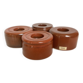Four ceramic candle holders AVV VVK Yser Tour Dixmude
