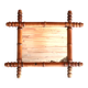 Small wall mirror in turned wood in a faux bamboo style, 1930s.