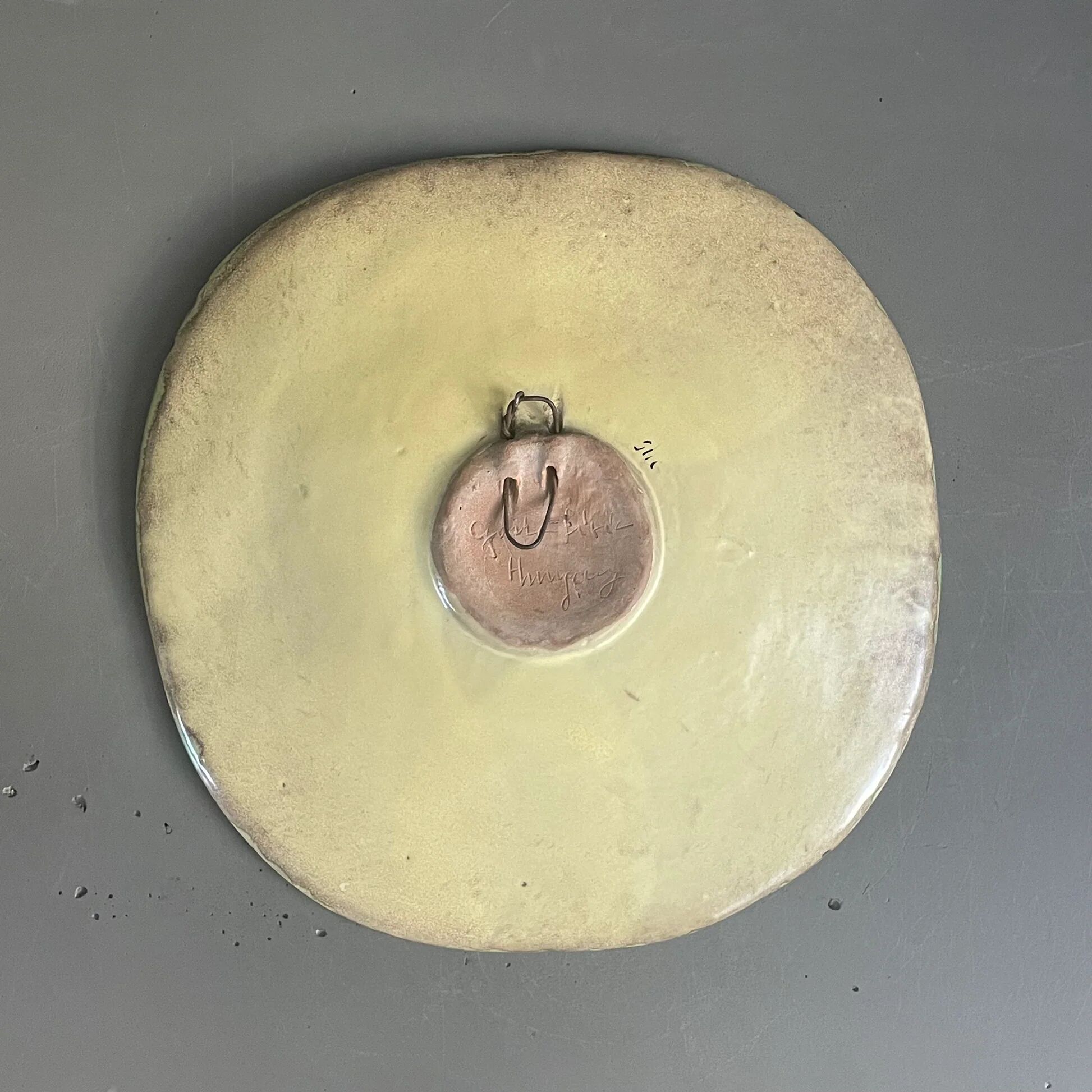 Hungarian art ceramic wall plate 1960-1970