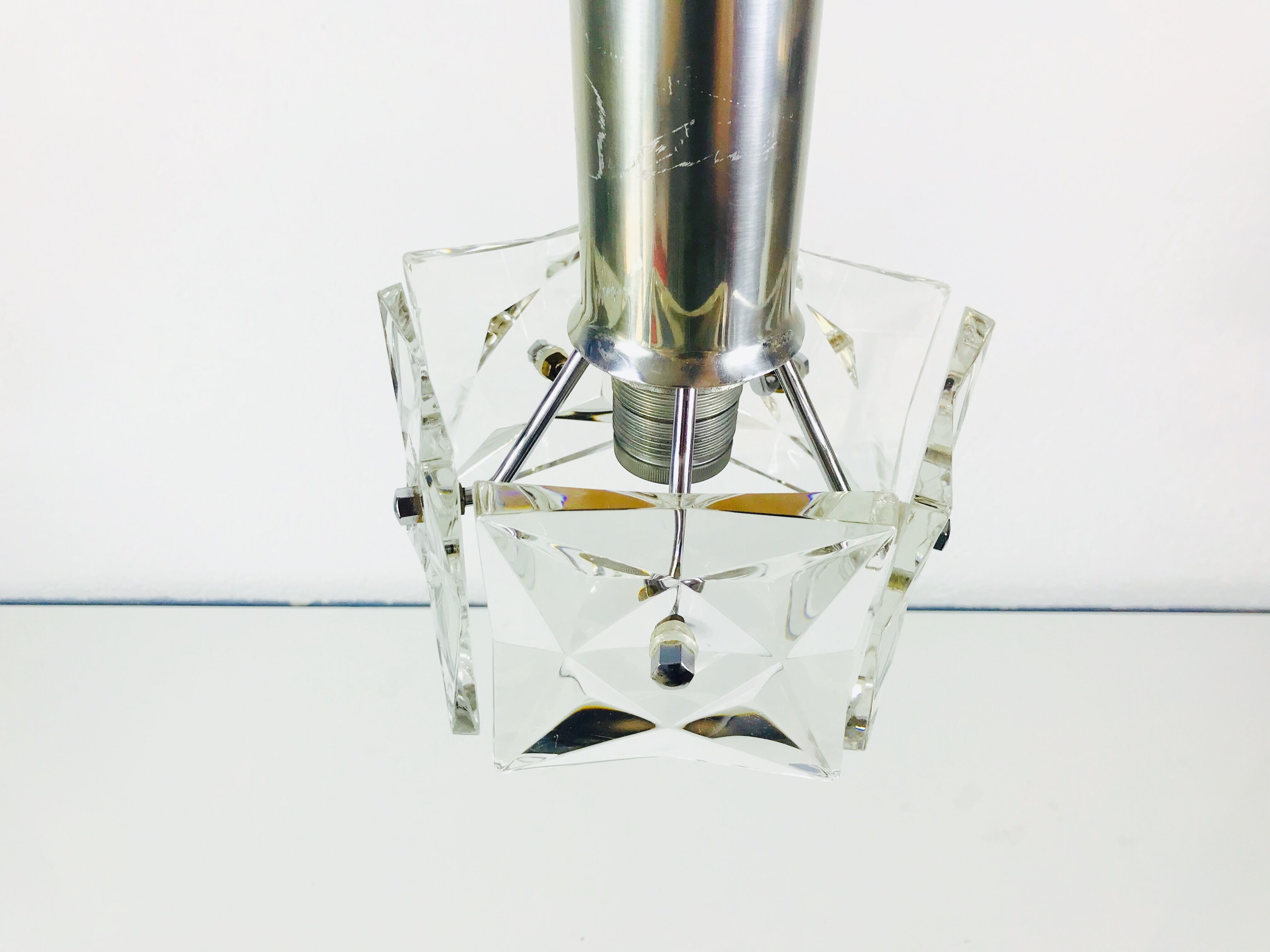 Mid-Century Kinkeldey Crystal Hanging Lamp, 1960s