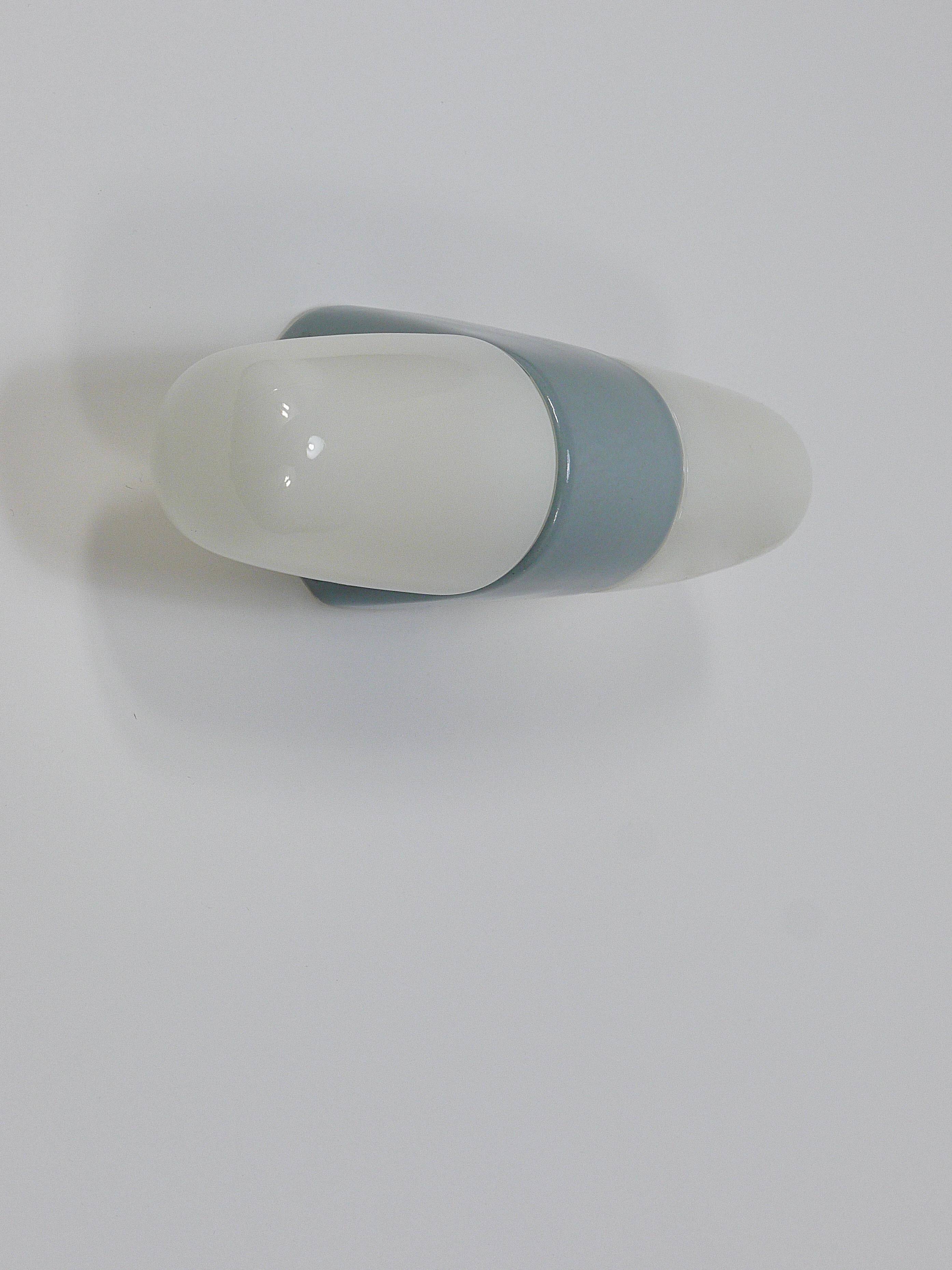 Double Bauhaus Wall Light Grey Wilhelm Wagenfeld by Linder Germany, 1950