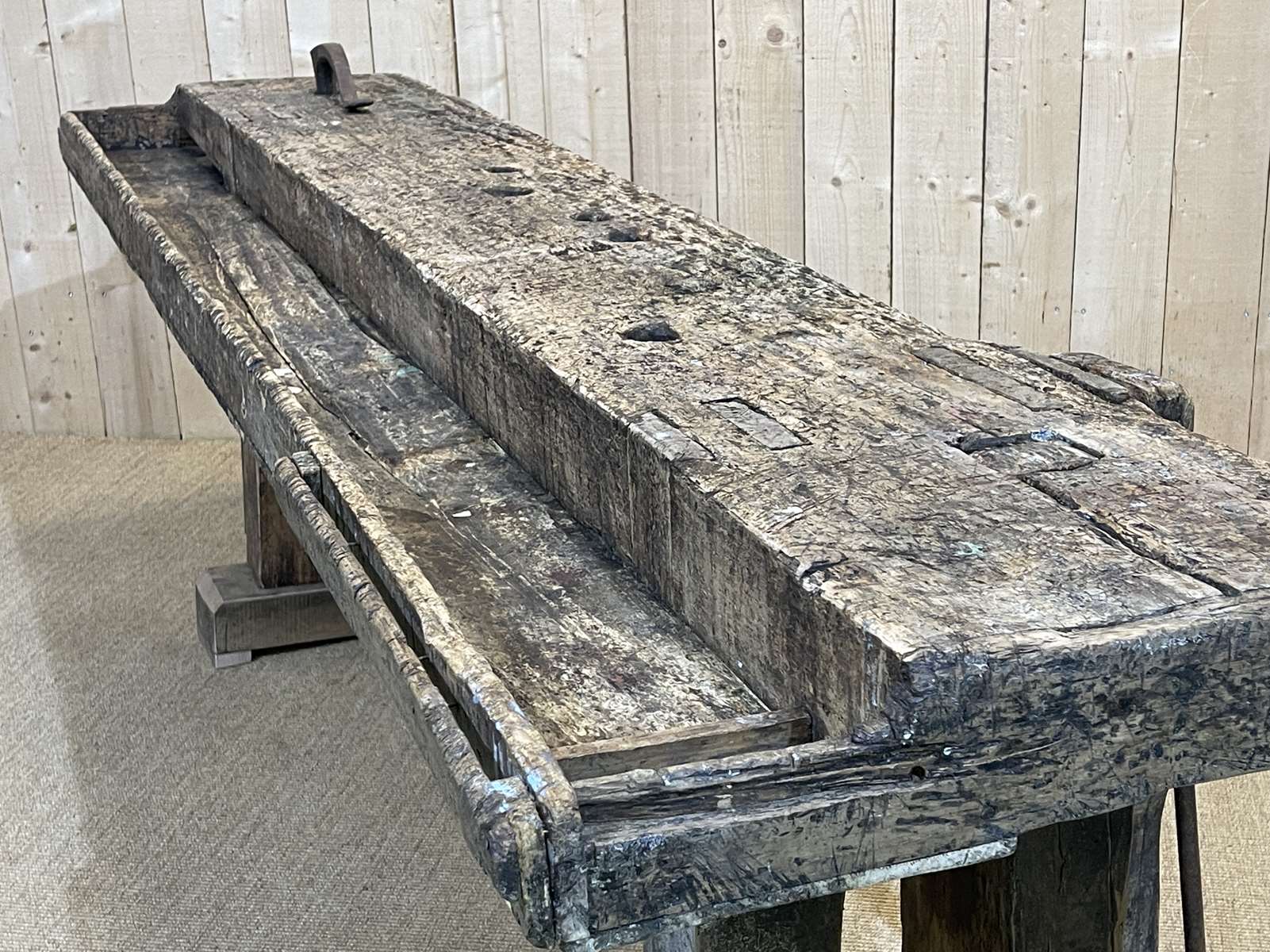 1930s carpenter's workbench in oak, poplar and beech