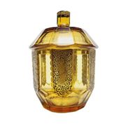 Art Deco oroplastic candy dish from Moser, Czechoslovakia, 1930s