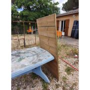 Grand miroir début 20ème bois et stuc doré