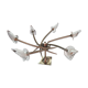 Ceiling light fixture with 6 branches "lily flowers/aromas"