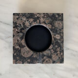 Cendrier en marbre moucheté gris et noir