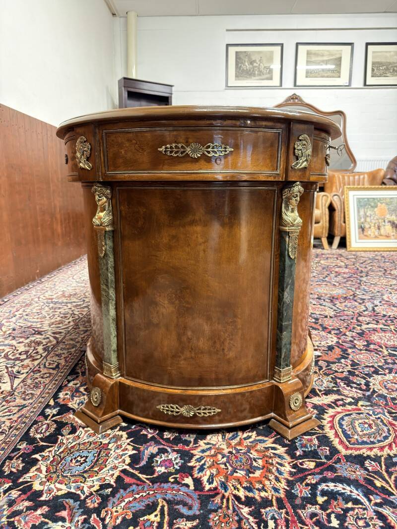 Antique French Louis XIV Oval Writing Desk