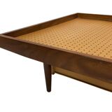 Vintage mid century daybed teak design with drawers