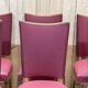 Set of 6 beech chairs with skai in the style of Jules Leleu.