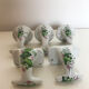 Set of 5 Limoges porcelain patères