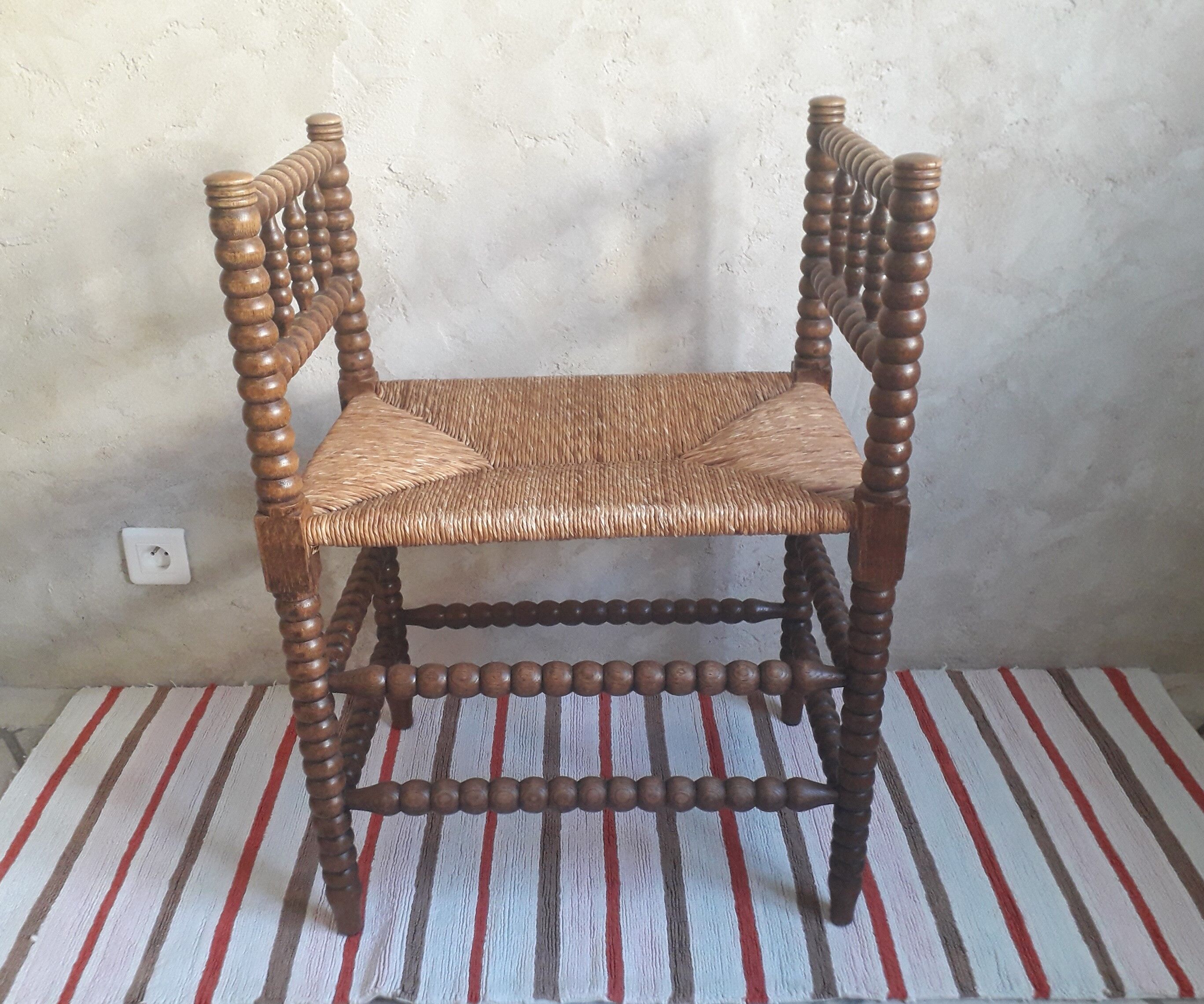 Mulched bench turned wood